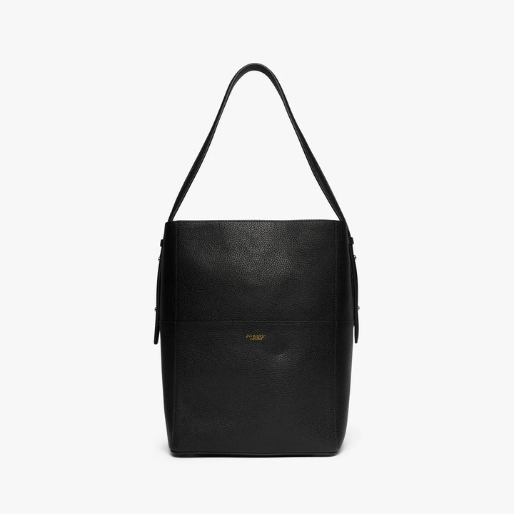 JIM RICKEY ZOE LEATHER TOTE | BLACK