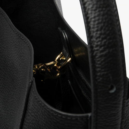 JIM RICKEY ZOE LEATHER TOTE | BLACK