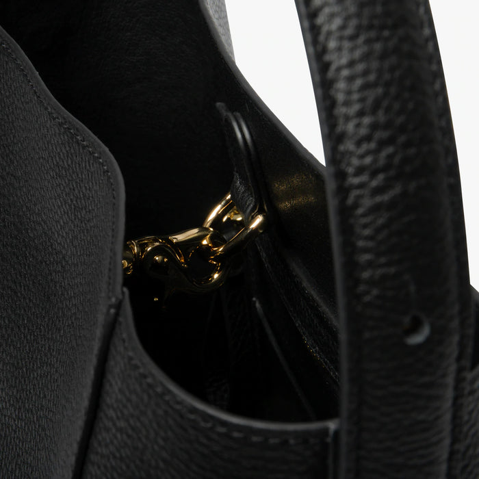 JIM RICKEY ZOE LEATHER TOTE | BLACK