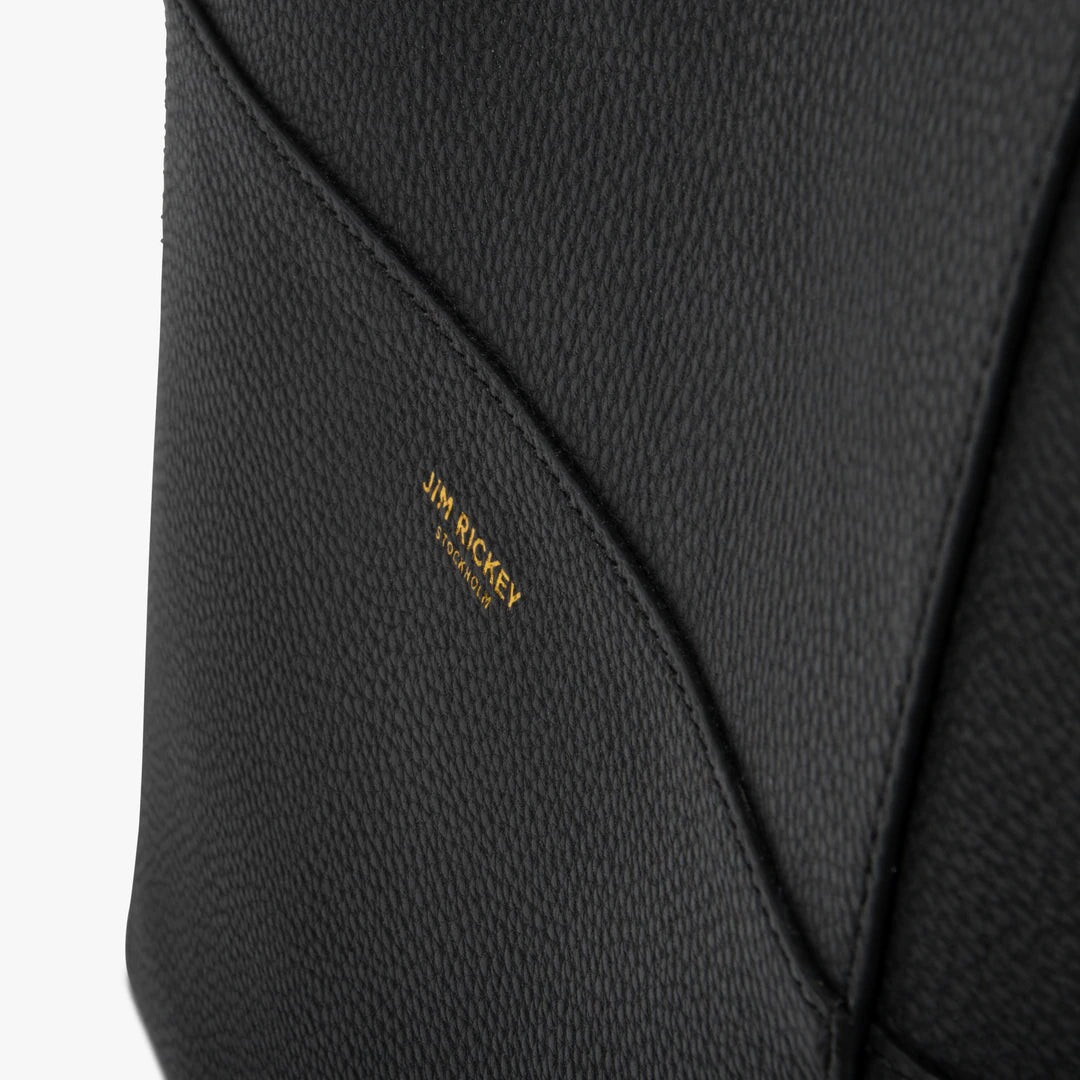 JIM RICKEY ZOE LEATHER TOTE | BLACK