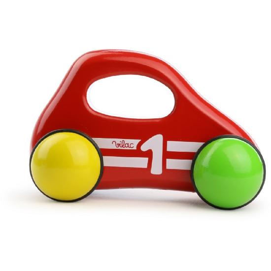 VILAC BABY CAR WITH HANDLE - RED